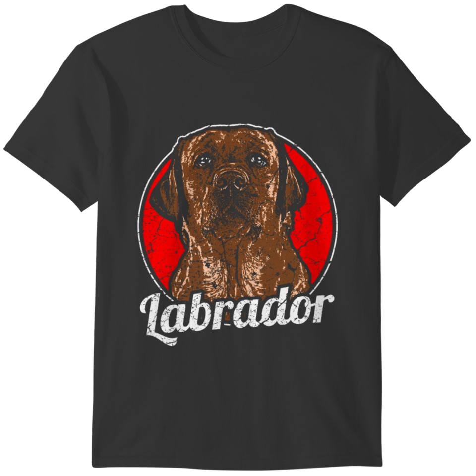 Labrador Dog Vintage Labrador Retriever Dog Gif T-shirt