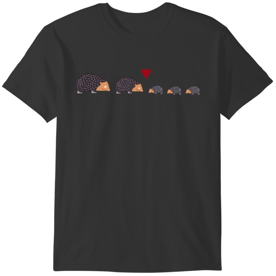 Hedgehog family in love T-shirt