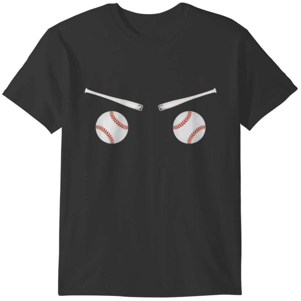 baseball bat Face Shirt Boys Men Kids Catcher T-shirt