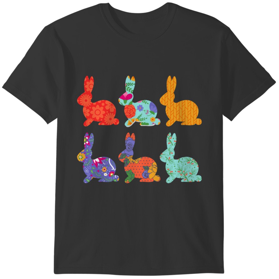 Easter Bunny Lover Six Bunnies Love Easter Gift T-shirt