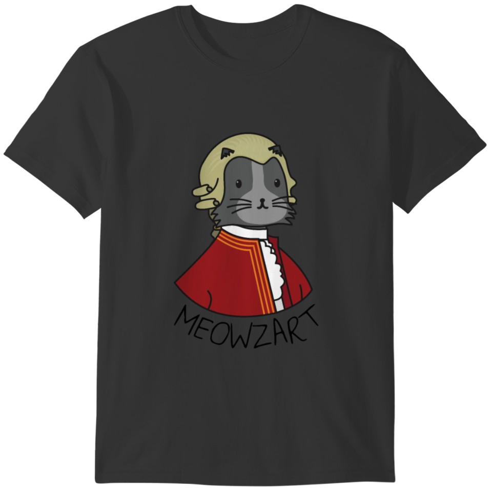 Meowzart - Funny Cat & Classic Music Mozart Tee T-shirt