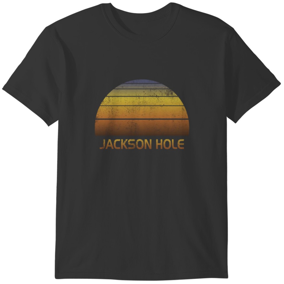 Vintage Sunset Family Vacation Souvenir Jackson T-shirt