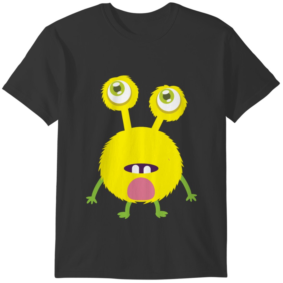 Cute Yellow Alien Cartoon T-shirt
