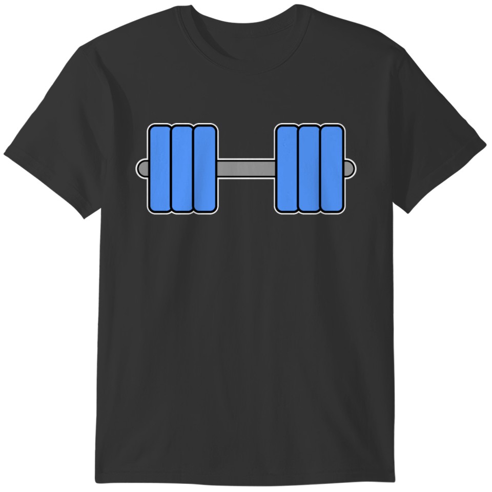Fitness dumbbell blue Symbol T-shirt