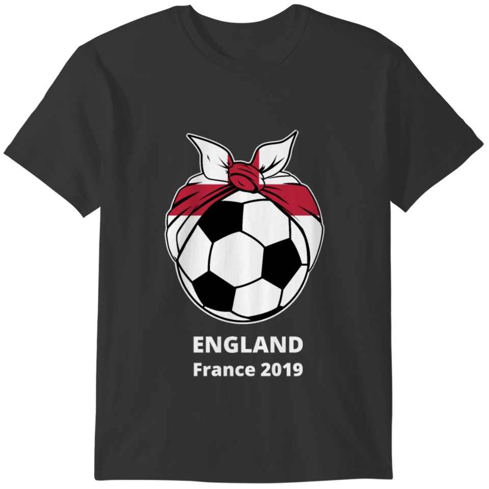 England Womens Soccer Kit France 2019 Girls T-shirt