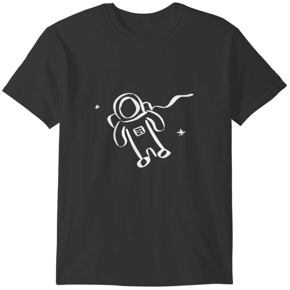 astronaut white star galaxy universe space tourism T-shirt
