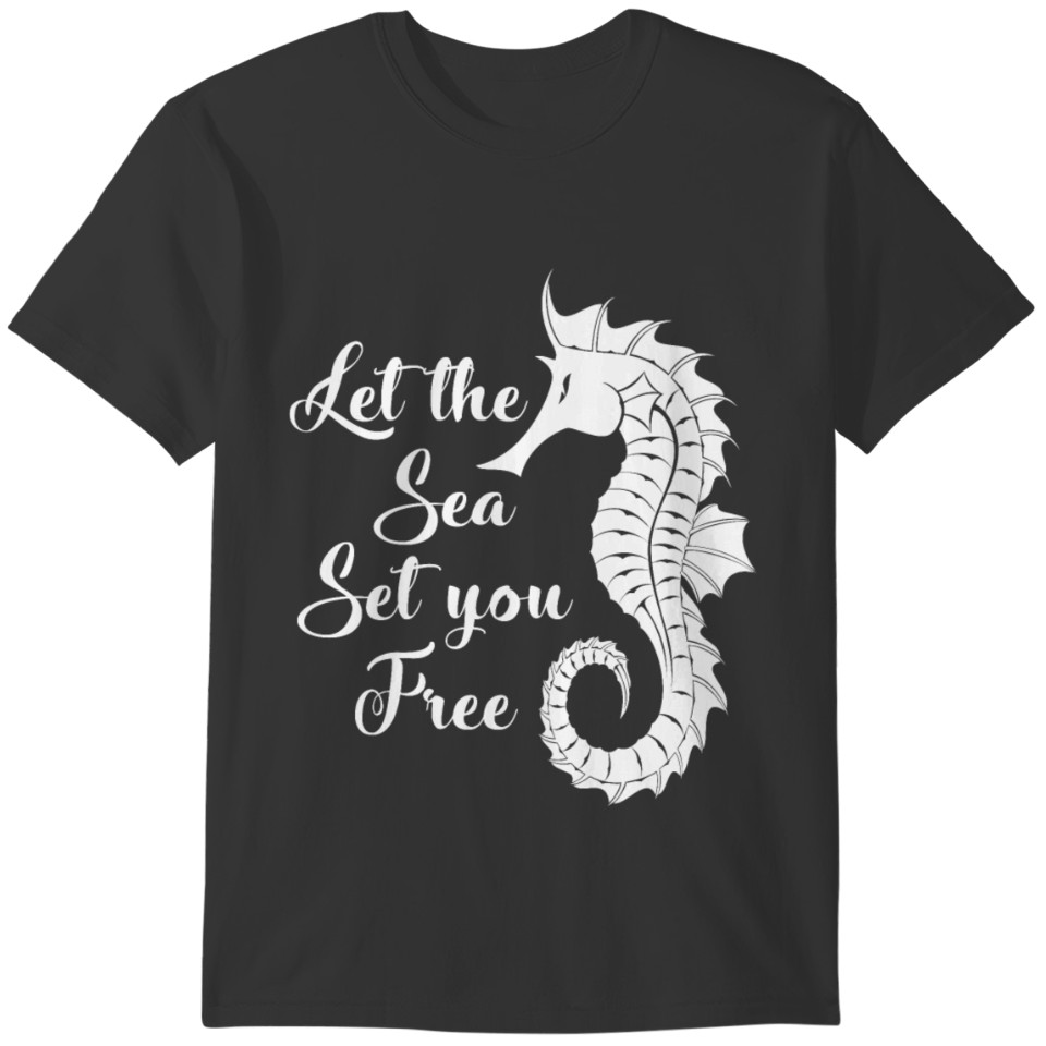 Cool Let the sea set you free.Coastal Gifts.Summer T-shirt