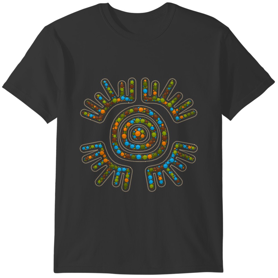 Aboriginal Dot Art Sun T-shirt