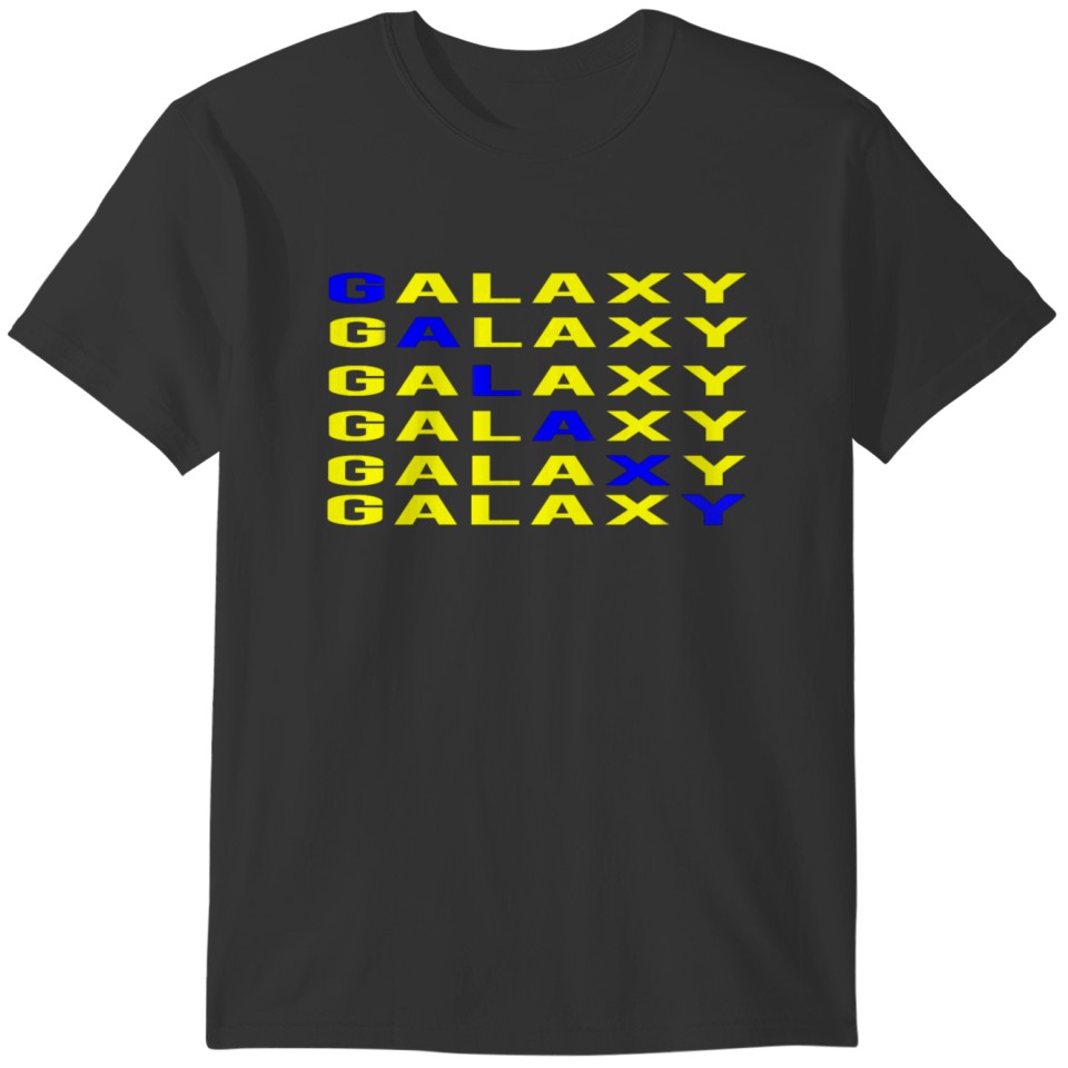 Galaxy Yellow And Blue T-shirt