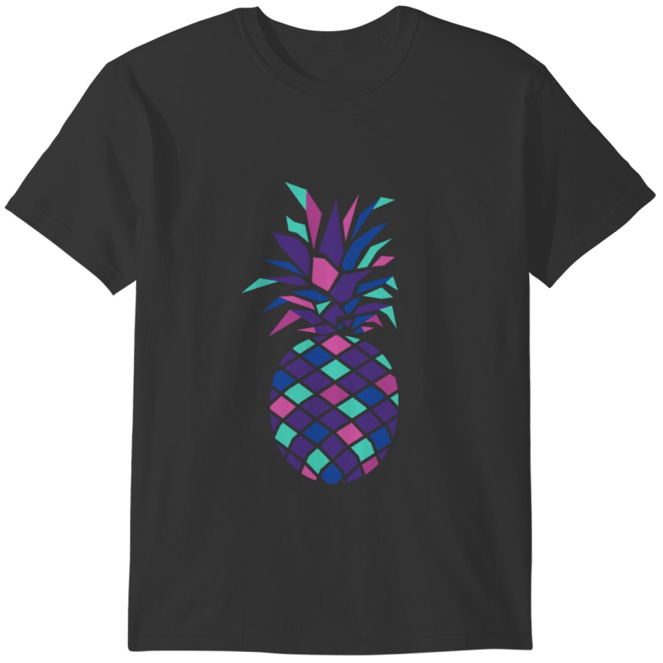 Purple and Turquoise Pineapple T-shirt