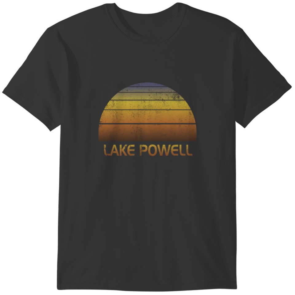 Vintage Sunset Family Vacation Souvenir Lake T-shirt
