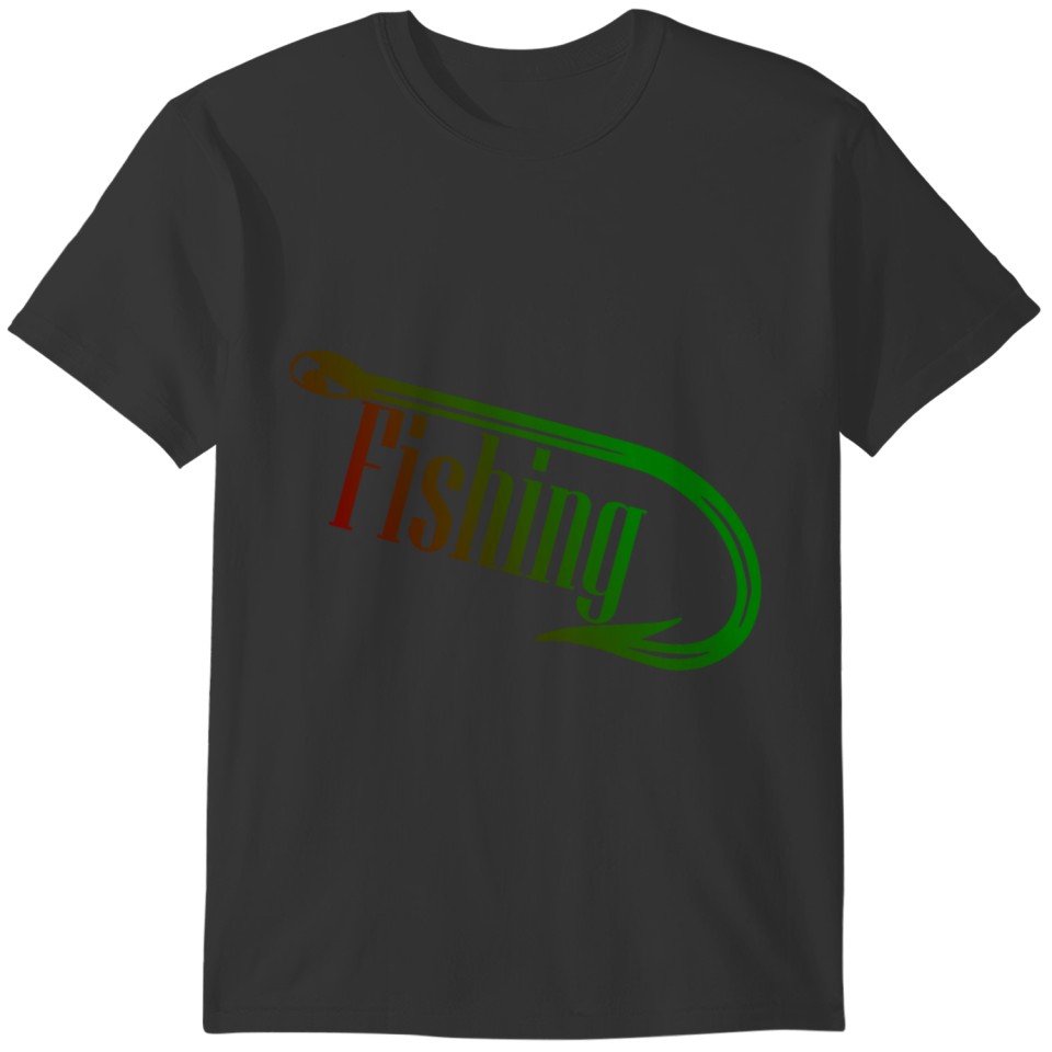 green Fishing hook T-shirt