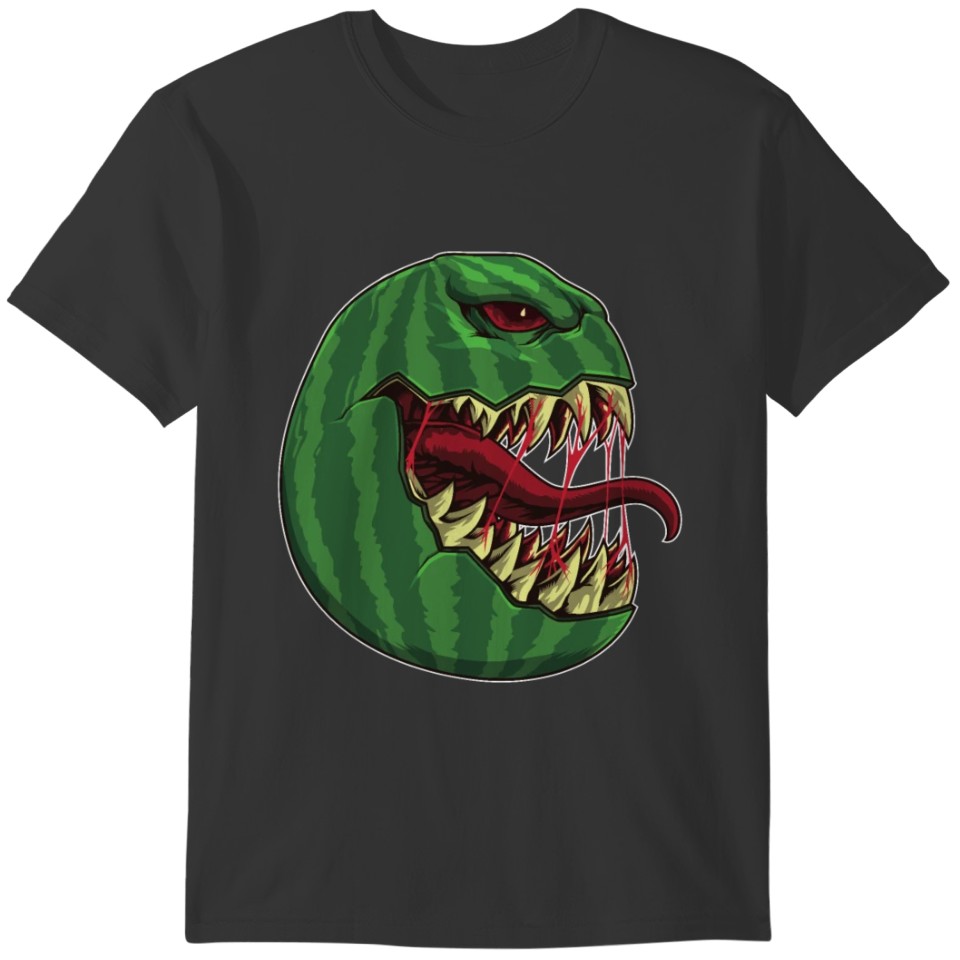 Halloween Watermelon with Fangs - Halloween Party T-shirt