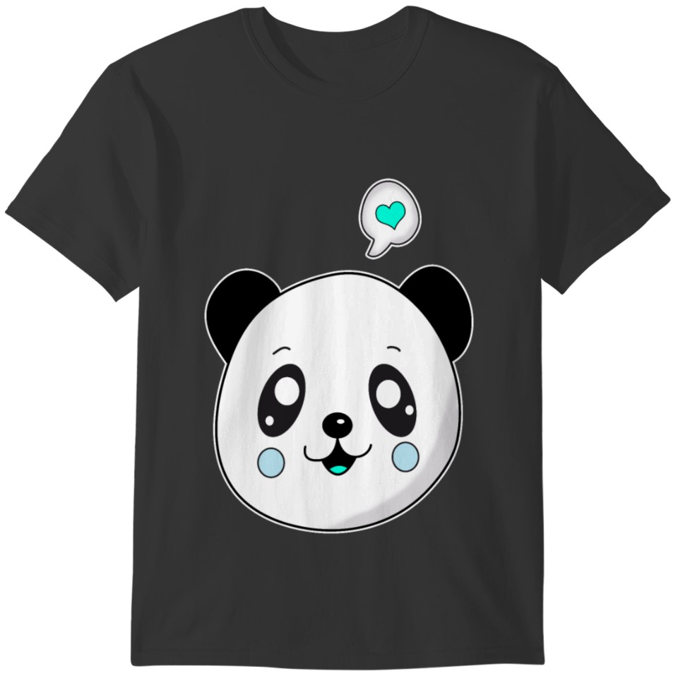 A sweet panda head very cute kids picture T-shirt