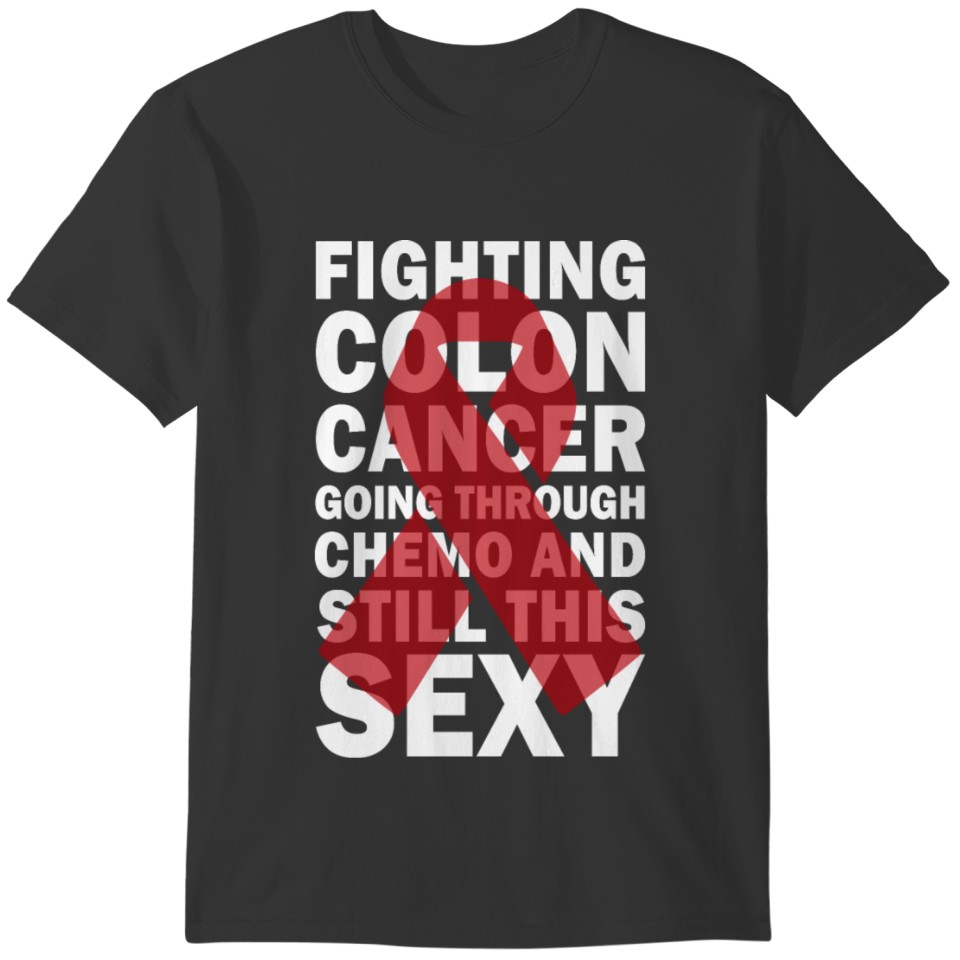 Fighting Colon Cancer Red Ribbon T-shirt