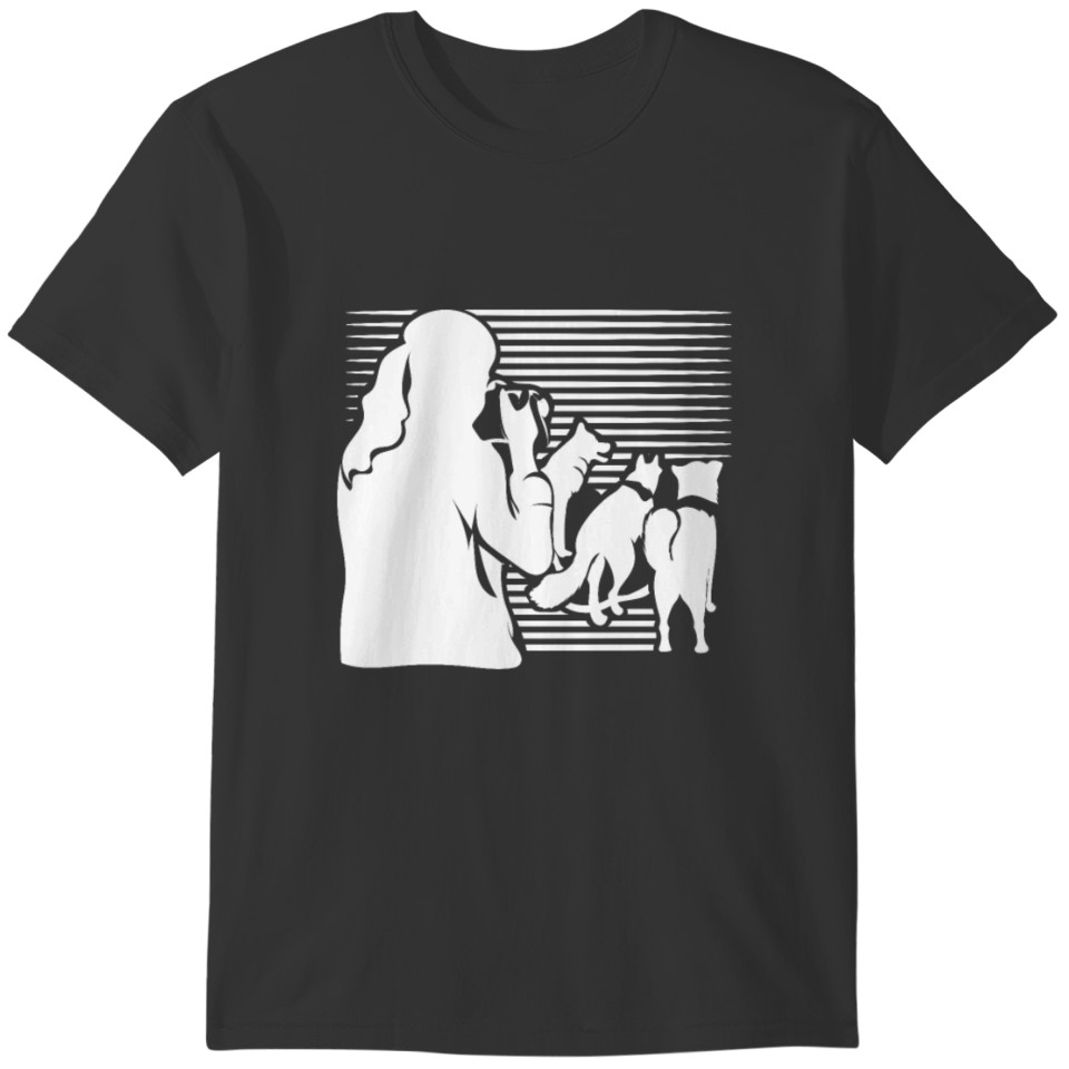 Women with many dogs T-shirt