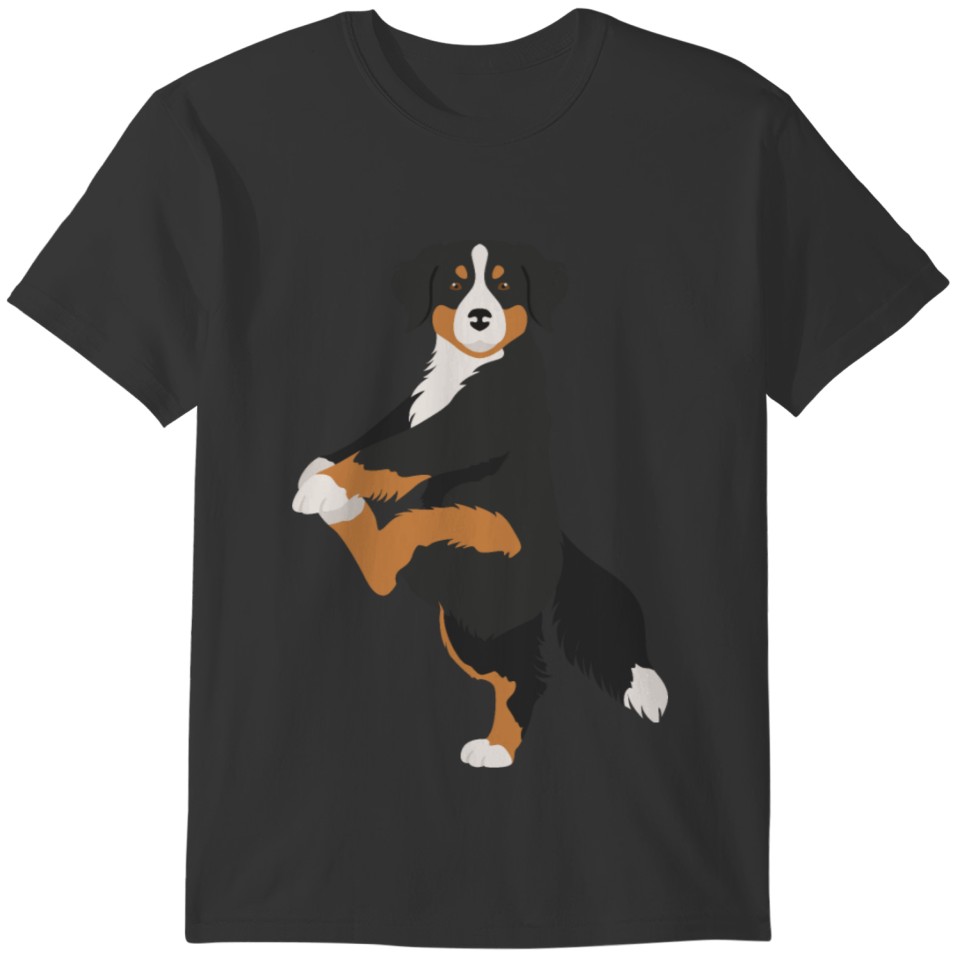 Bernese Mountain Dog Yoga Exercise Dog Funny T-shirt