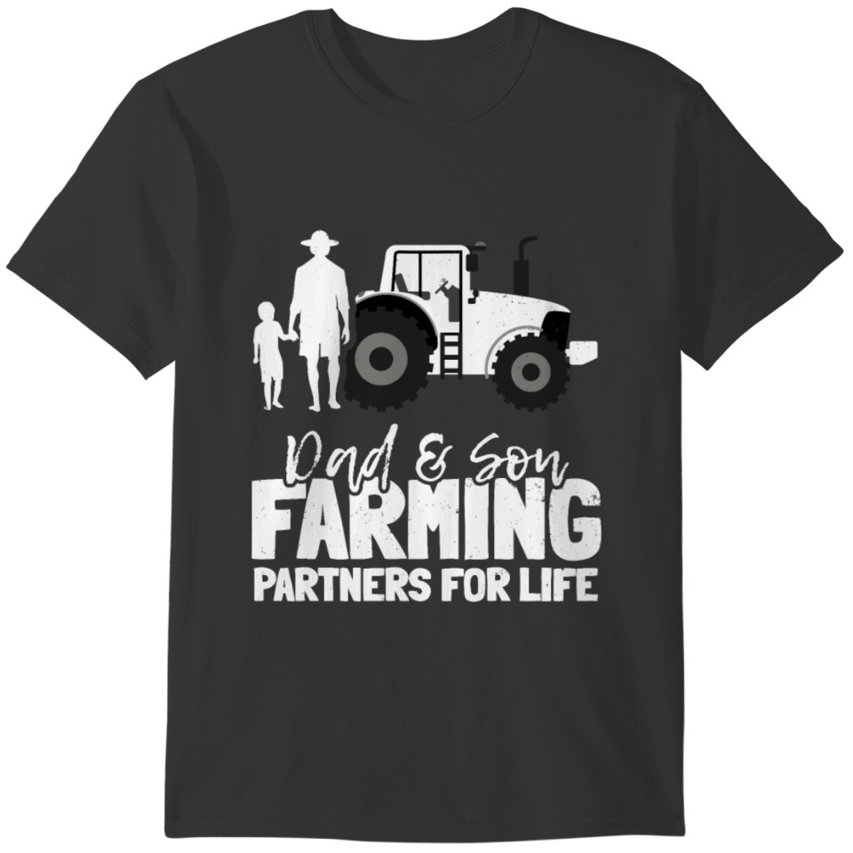 Father and Son Farming Partners For Life T-shirt