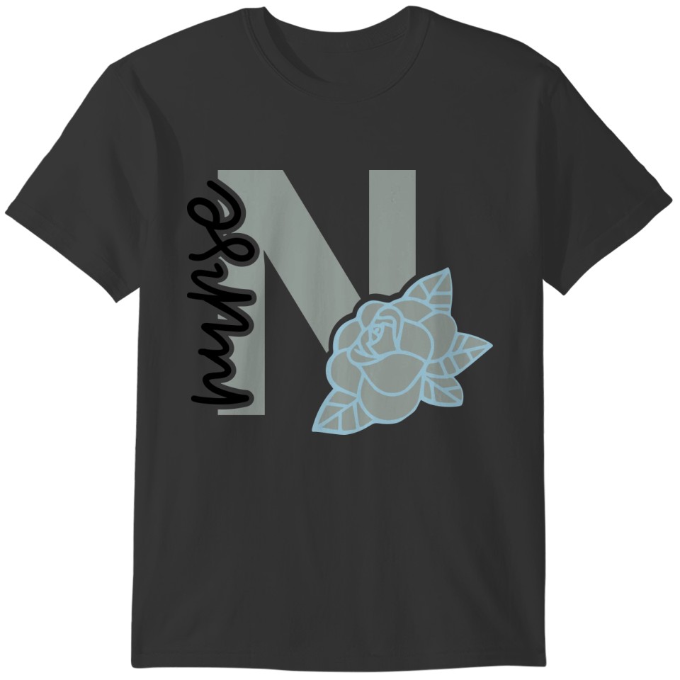 Nurse flower design, RN, PN, LPN, NP, Nursing T-shirt