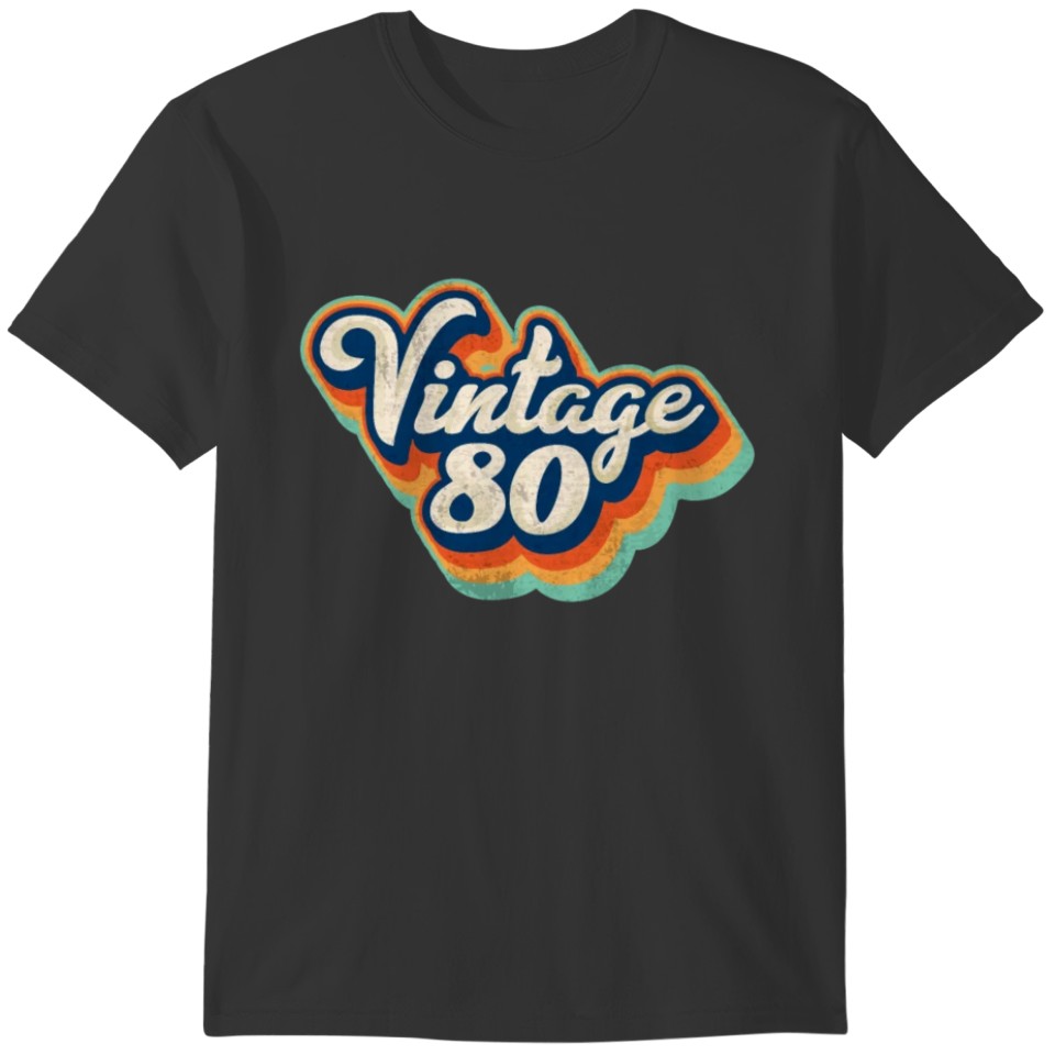 Vintage 80 milestone event T-shirt
