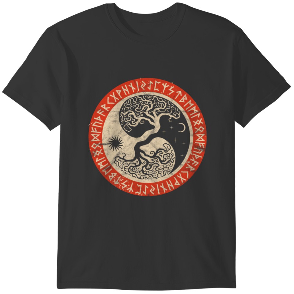 Yggdrasil Midgard Viking Tree Odin Edda Thor T-shirt