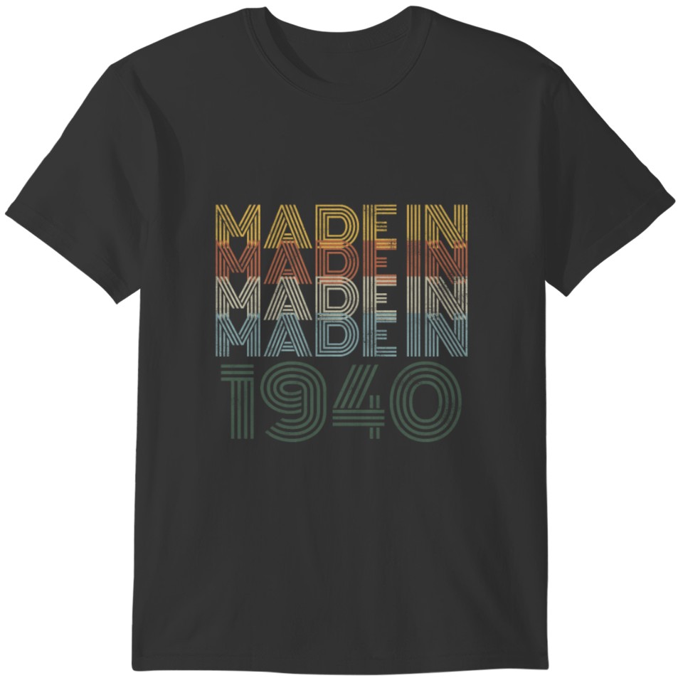 80 th Birthday Celebration Gift Retro Vintage T-shirt
