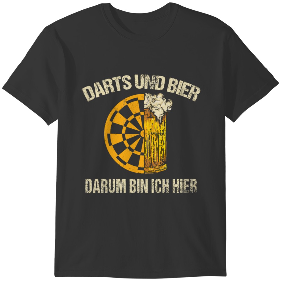 Darts Slogan Beer Dartboard Dart Player T-shirt