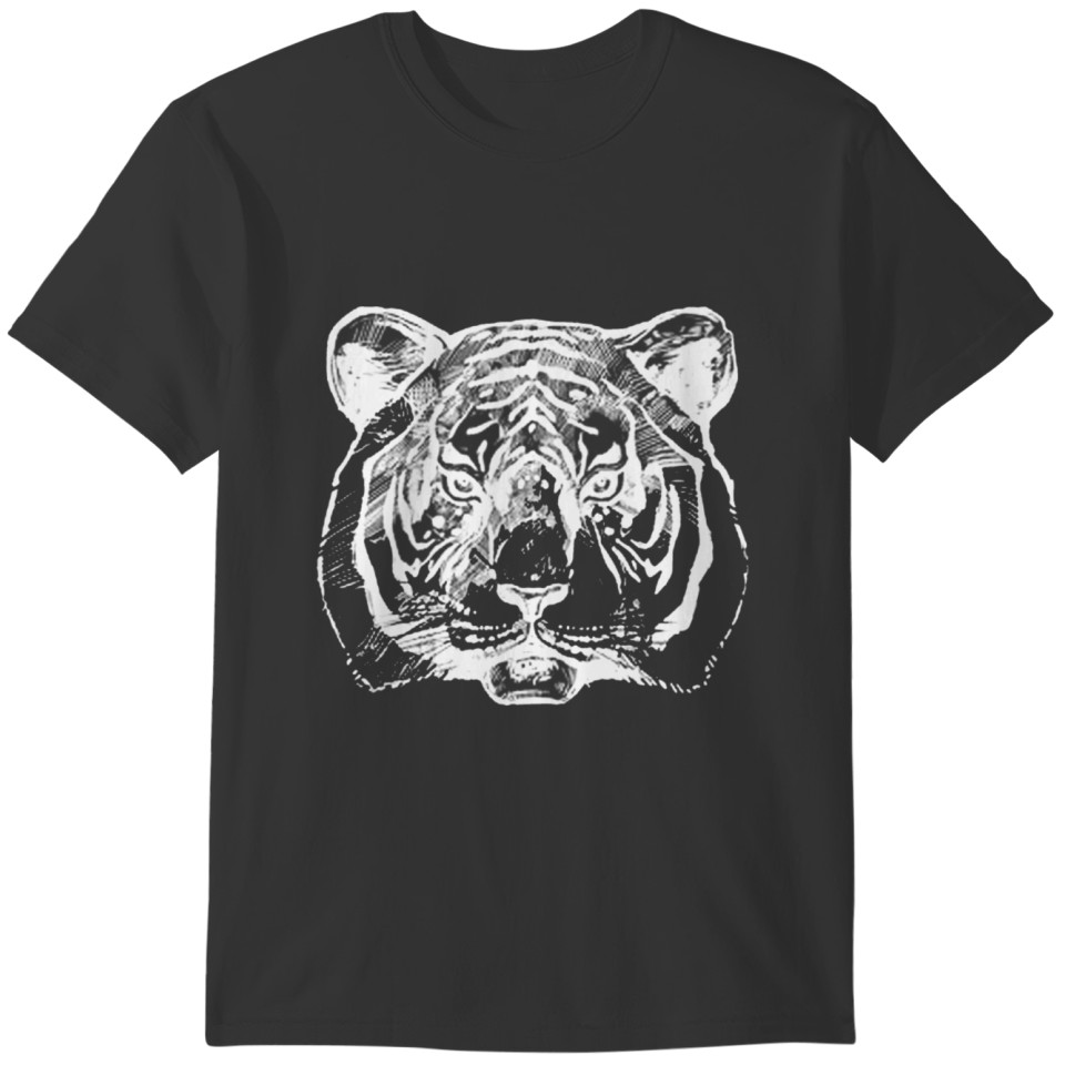 Tiger Face White T-shirt