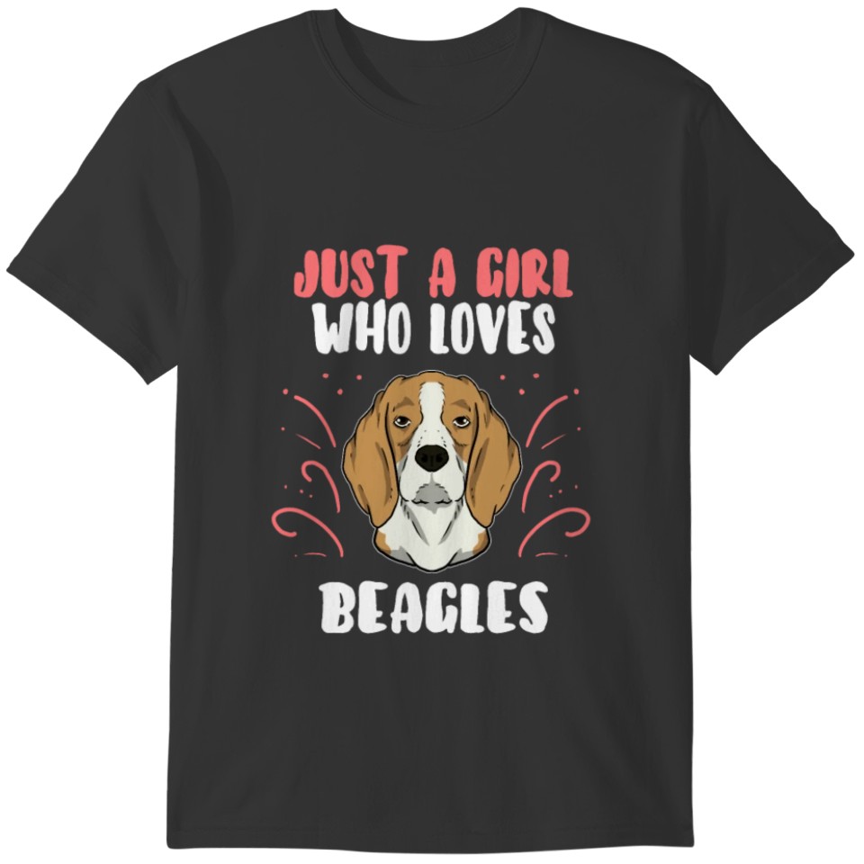 Just A Girl Who Loves Beagle Dog Owner Gift T-shirt