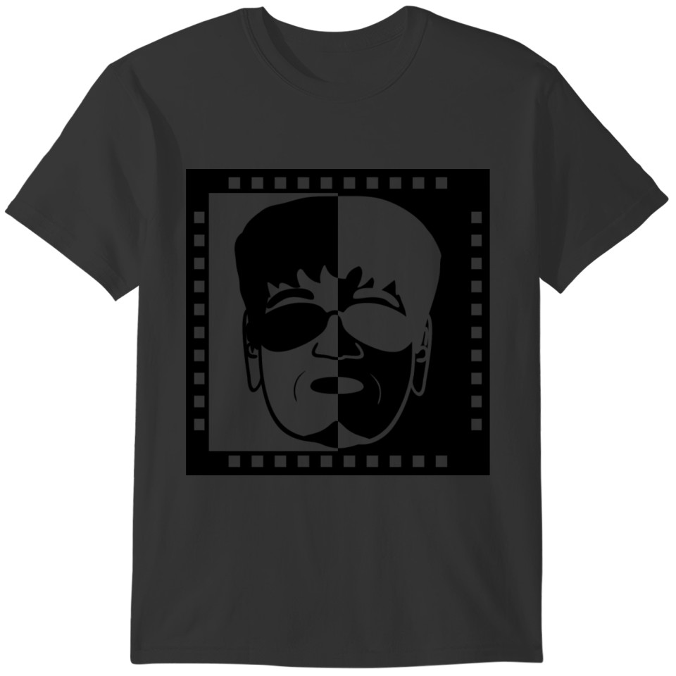 abstract man face black version T-shirt