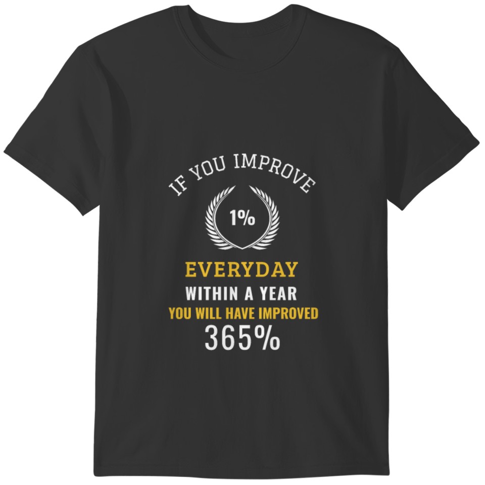If You Improve 1% Everyday, Within A Year You Will T-shirt