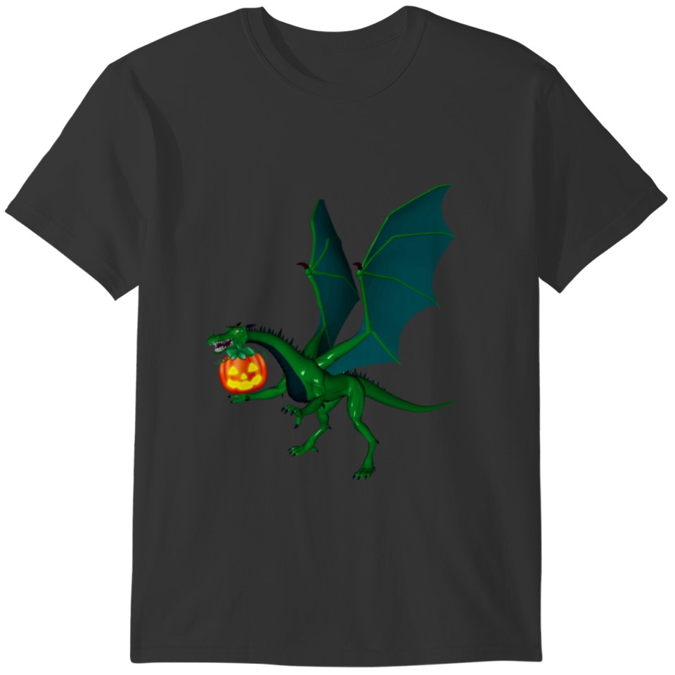 dragon bringing jack o lantern T-shirt