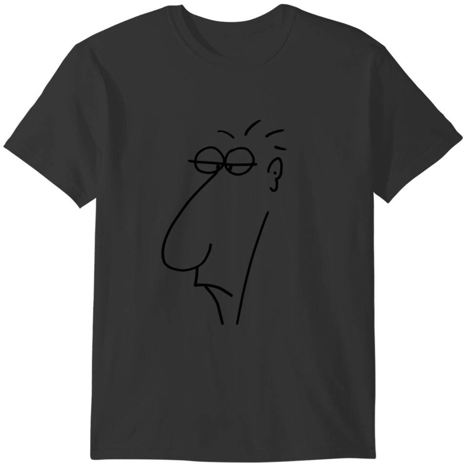 Face Piet 082 - pure matter of the head – black T-shirt