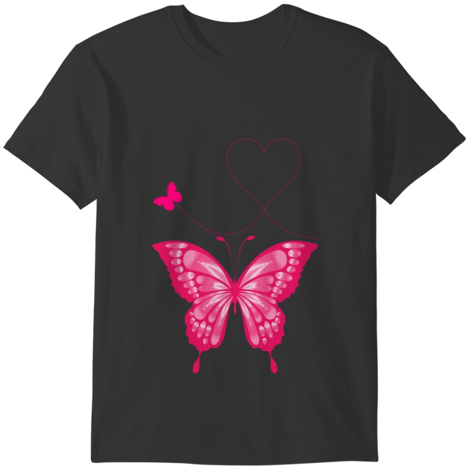 Pink butterfly T-shirt