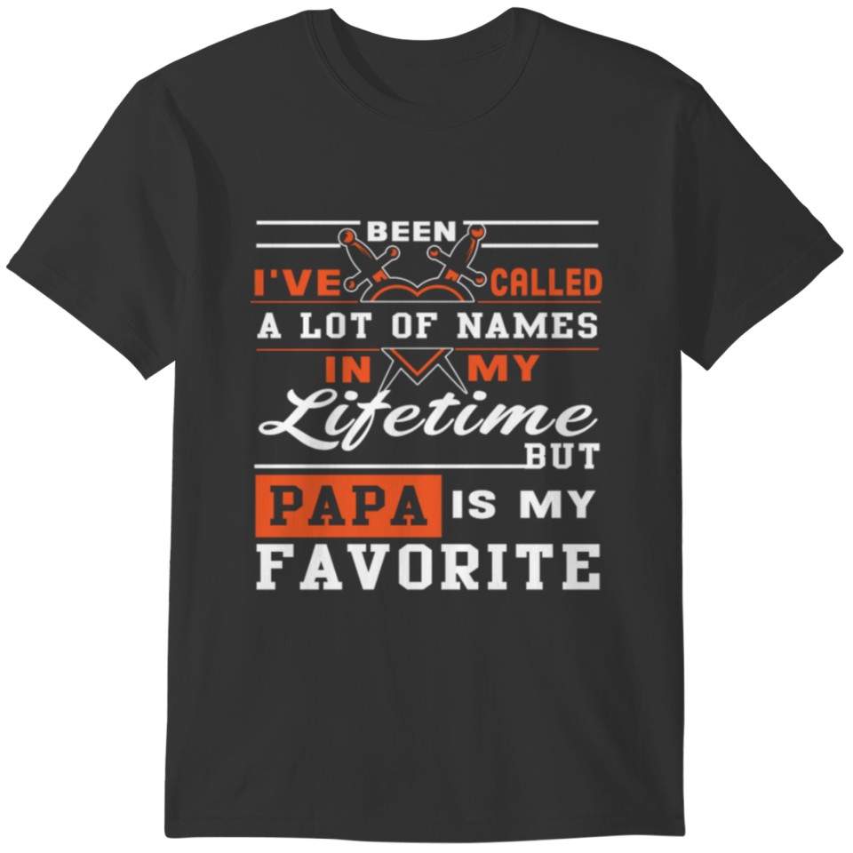 Papa lifetime name favorite best shirt T-shirt
