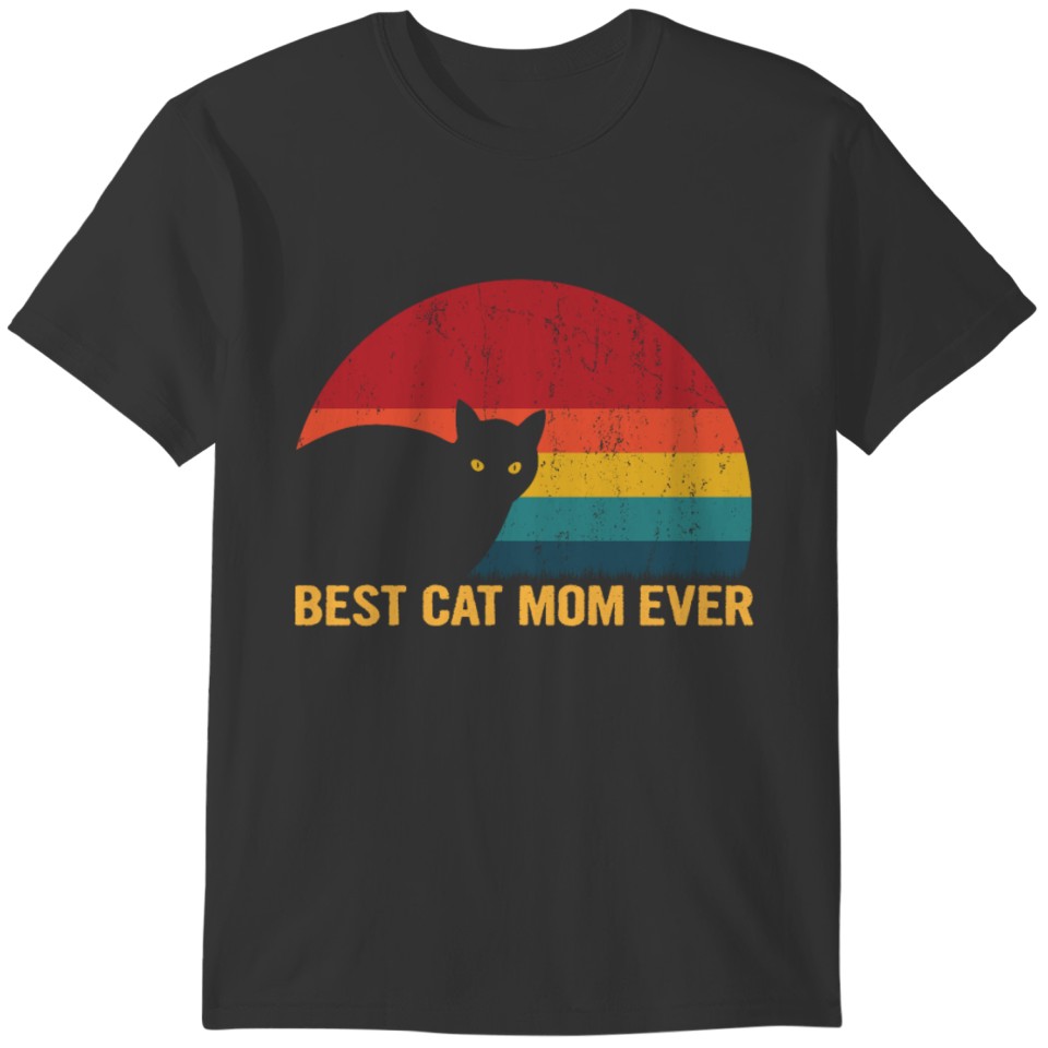 Vintage Best Cat Mom Ever T-Shirt Cat Mama T-shirt