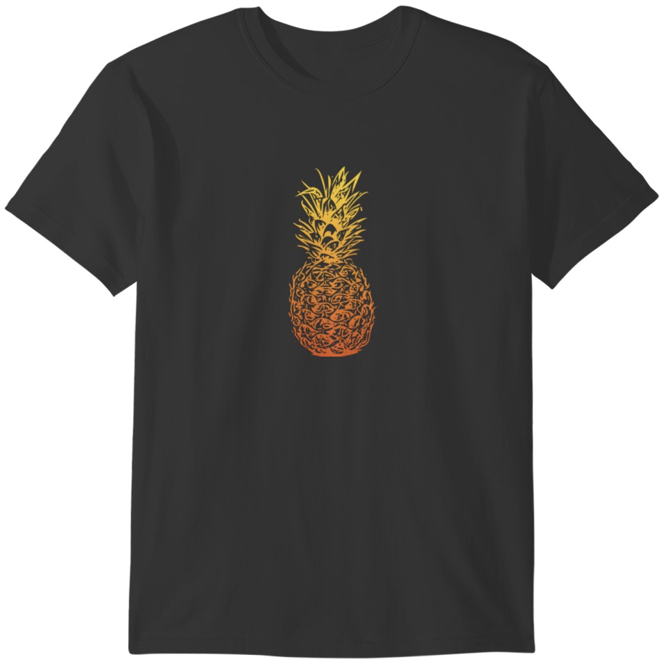 pineapple face covering T-shirt