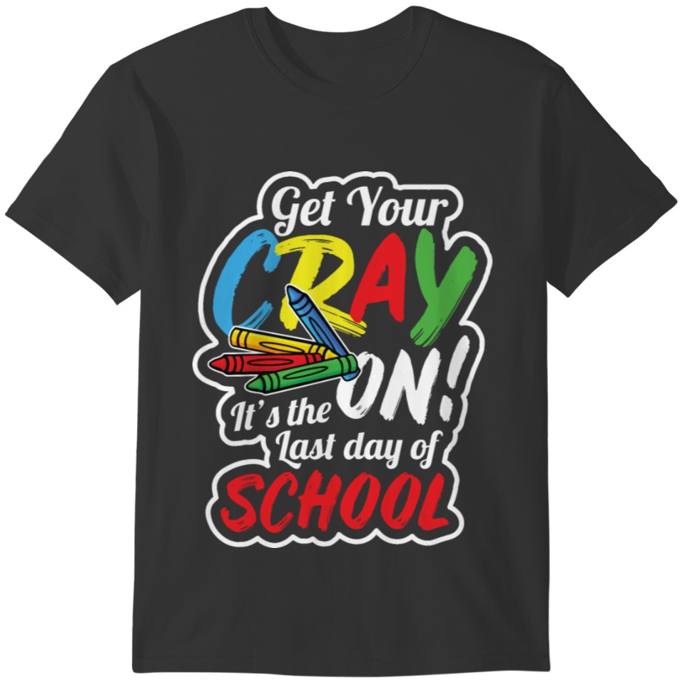 Teacher Crayon Summer Vacation T-shirt