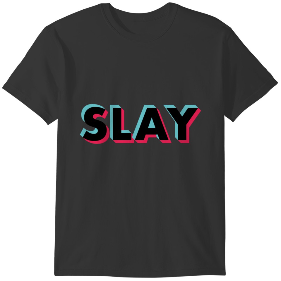 Slay Glitch black small logo T-shirt