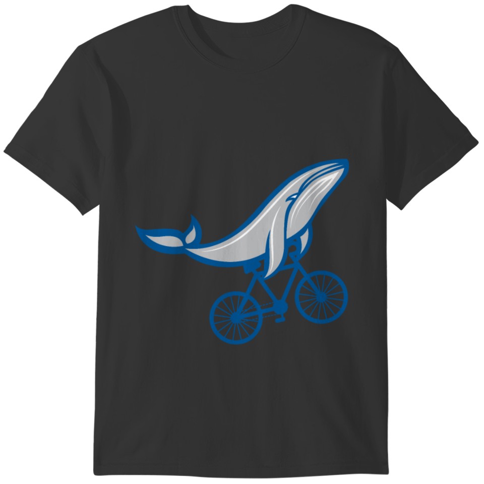 WHALE BIKE Funny Cycling Gift Bicycle Rider T-shirt