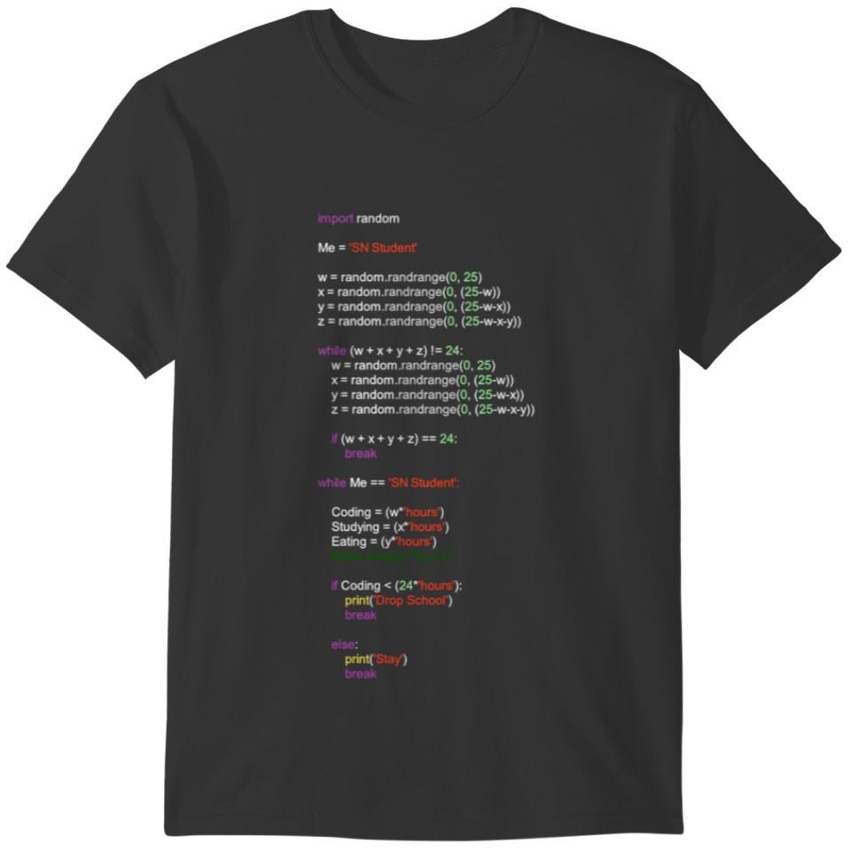Drop School Python Code T-shirt