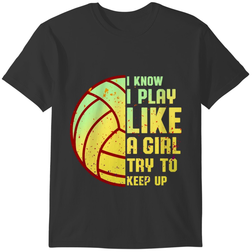Volleyball Player Girl Female Addicted Athlete T-shirt
