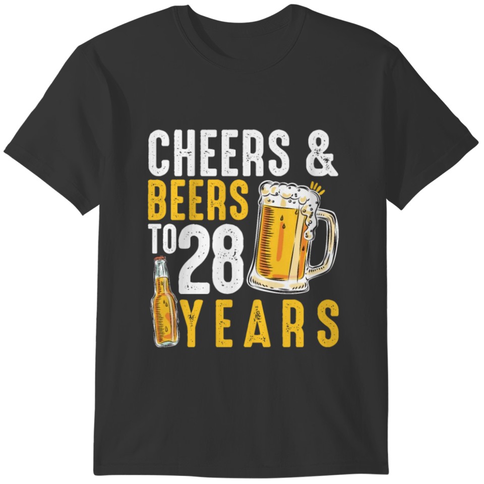 28th Birthday Gifts Drinking Shirt for Men or T-shirt