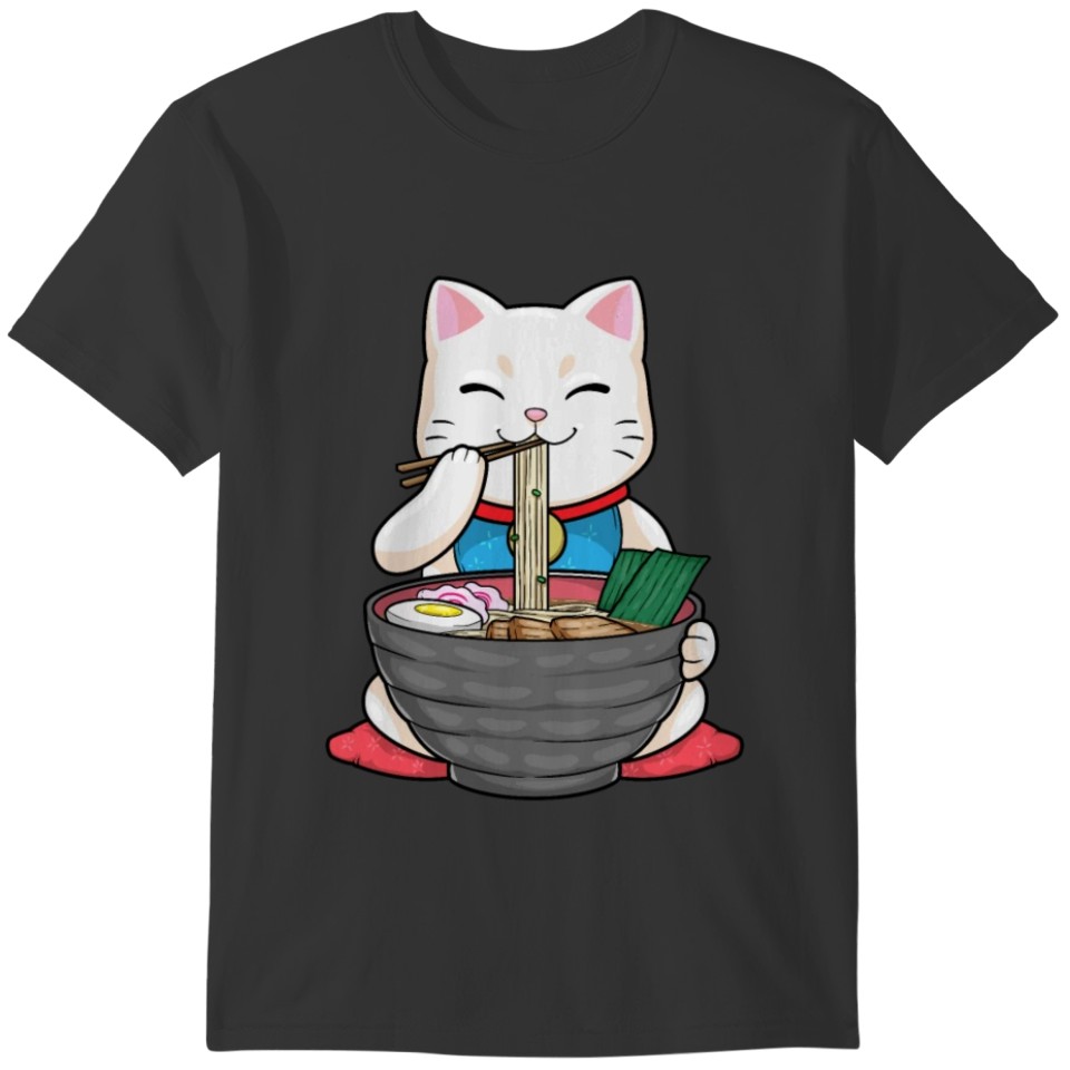 Japanese Ramen Cat Japan Noodles Soup Kitten T-shirt