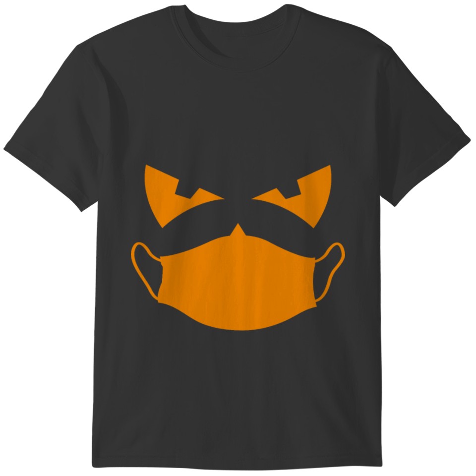 Pumpkin Wearing Mask Jackolantern Halloween Costum T-shirt