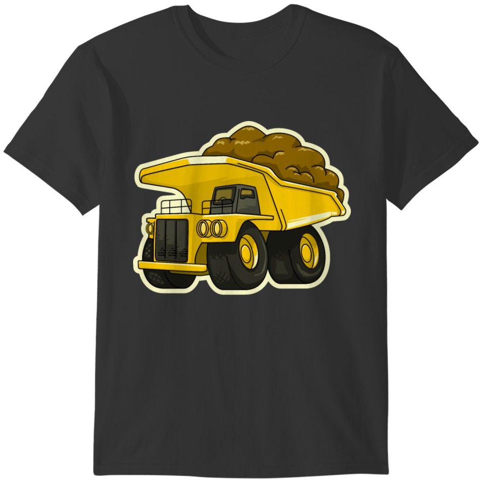 dump truck monster truck mining T-shirt