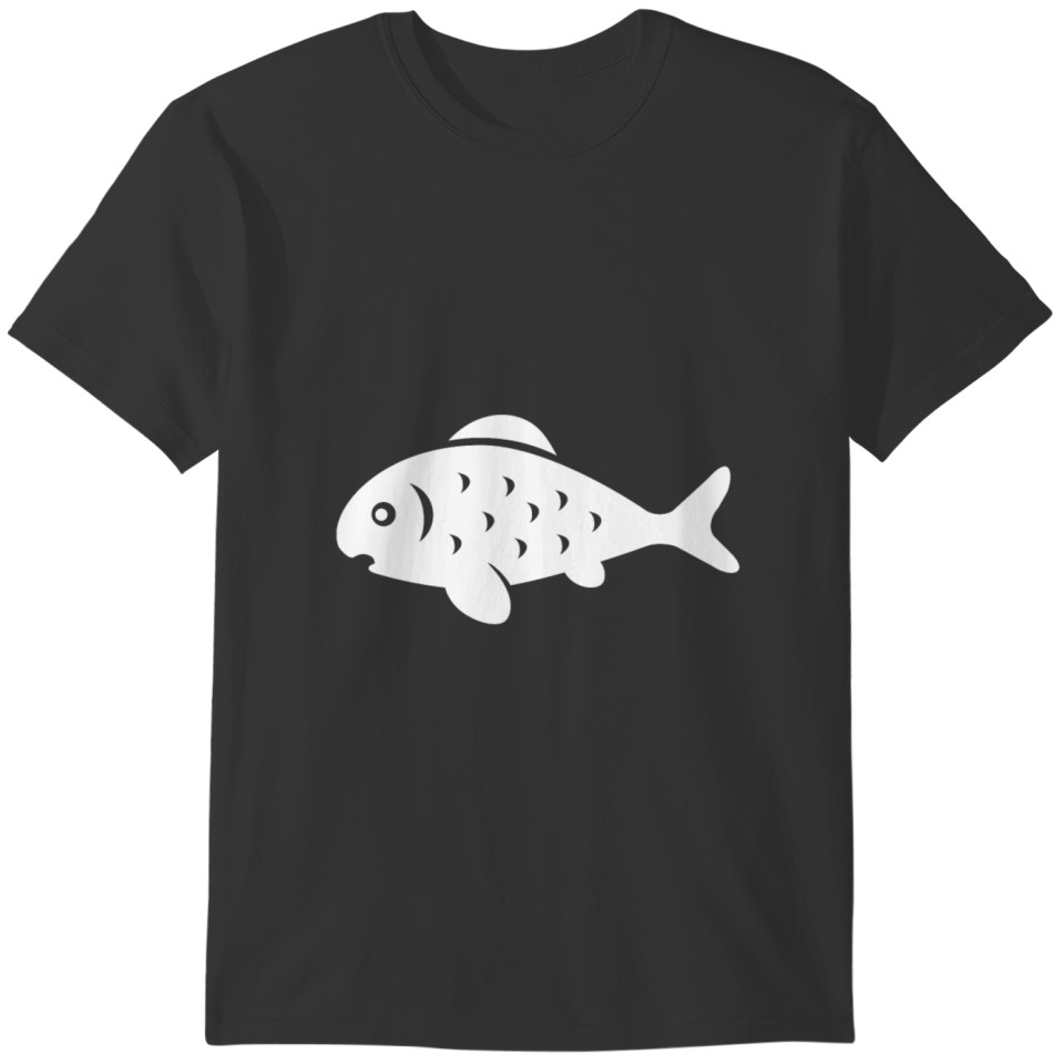 Fish Icon White T-shirt