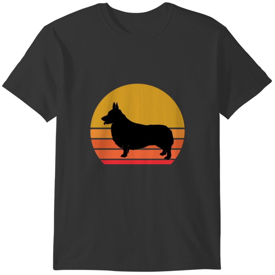 Retro Sun Corgi Dog Gift Idea T-shirt
