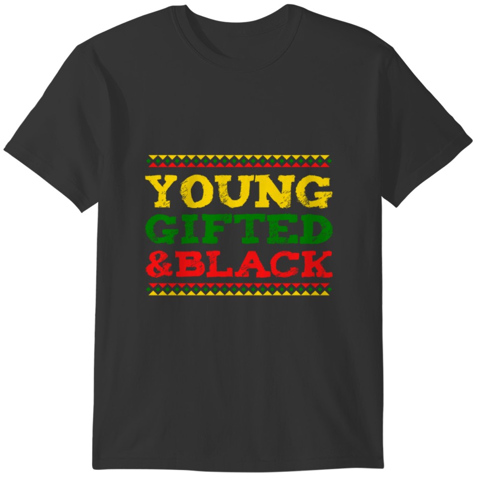Proud Young African Student Black School T-shirt