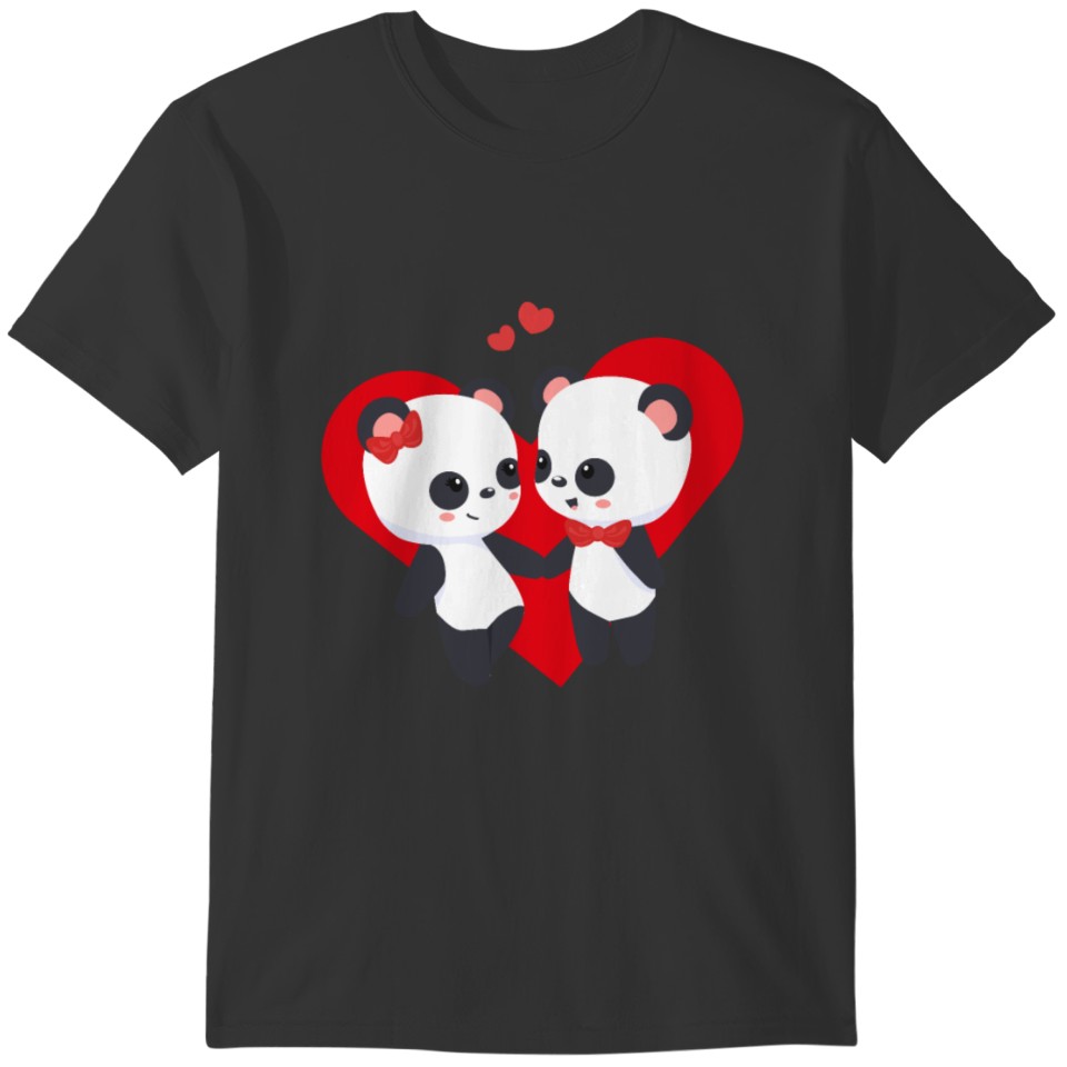 panda couple T-shirt